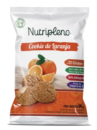 Cookies Nutricookie Laranja Integral Embalagem 30g