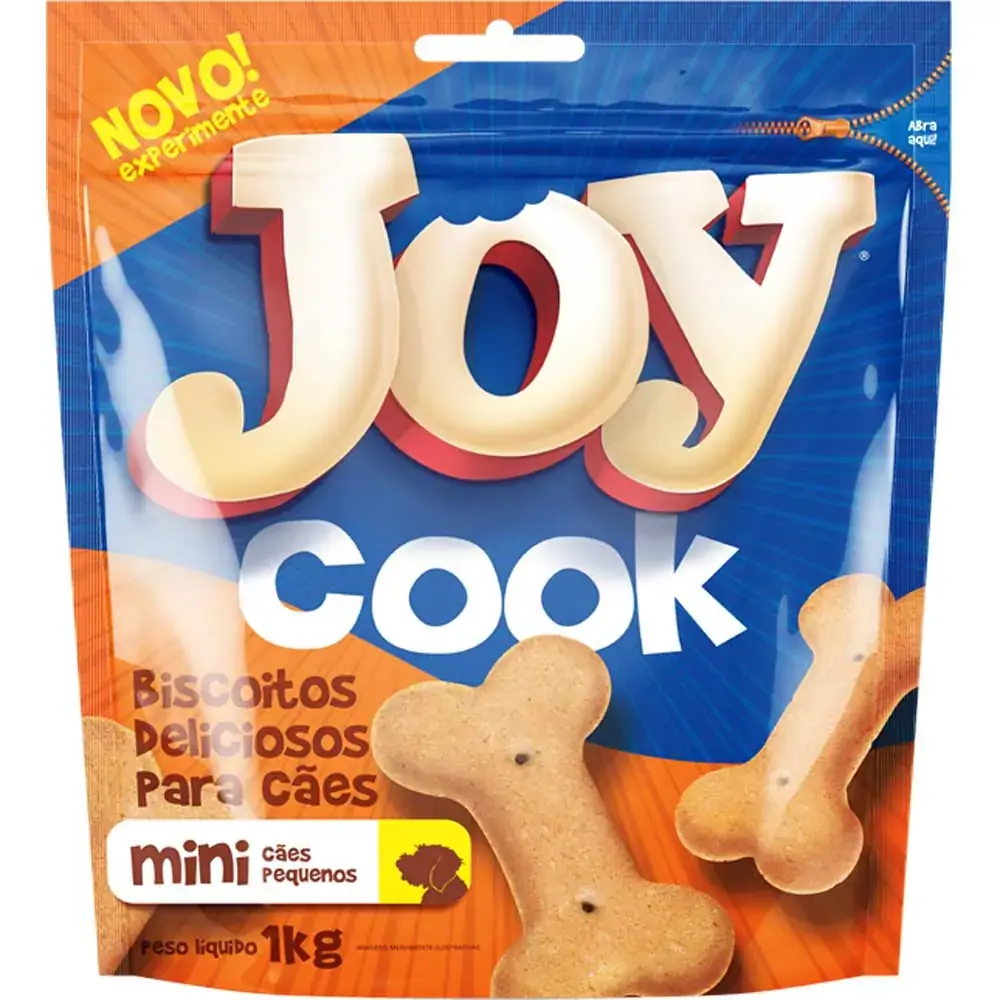 Petisco Biscoito Joy Cook Mini Carne 1Kg