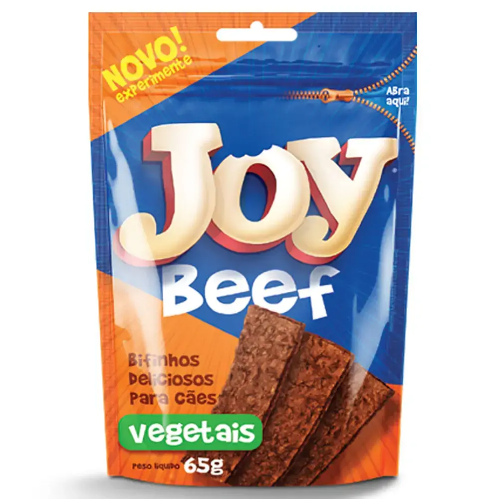 Petisco Bifinho Joy Beef Vegetais 65g