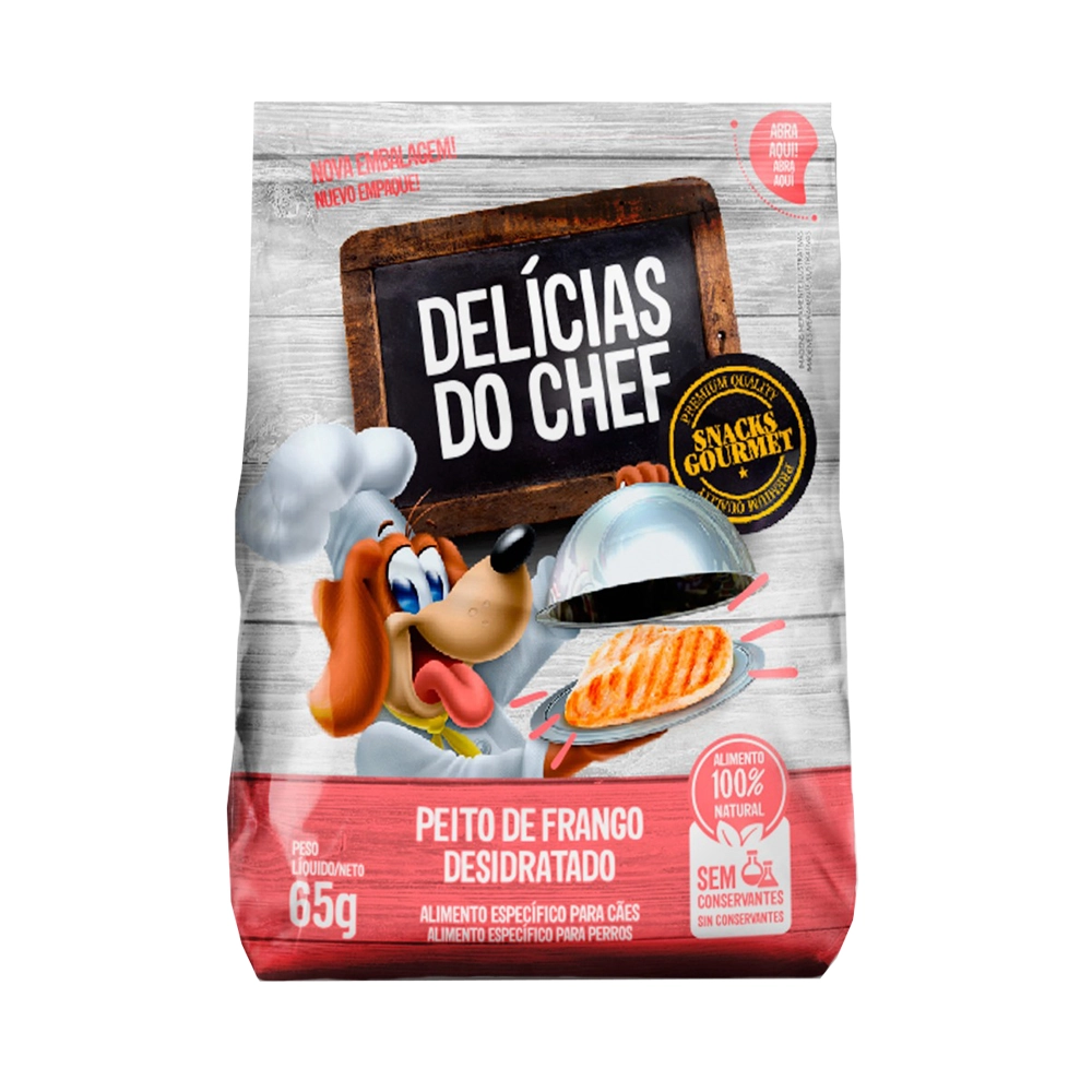 Snack Petitos Para Cães Chef Sabor Filé De Frango 30g
