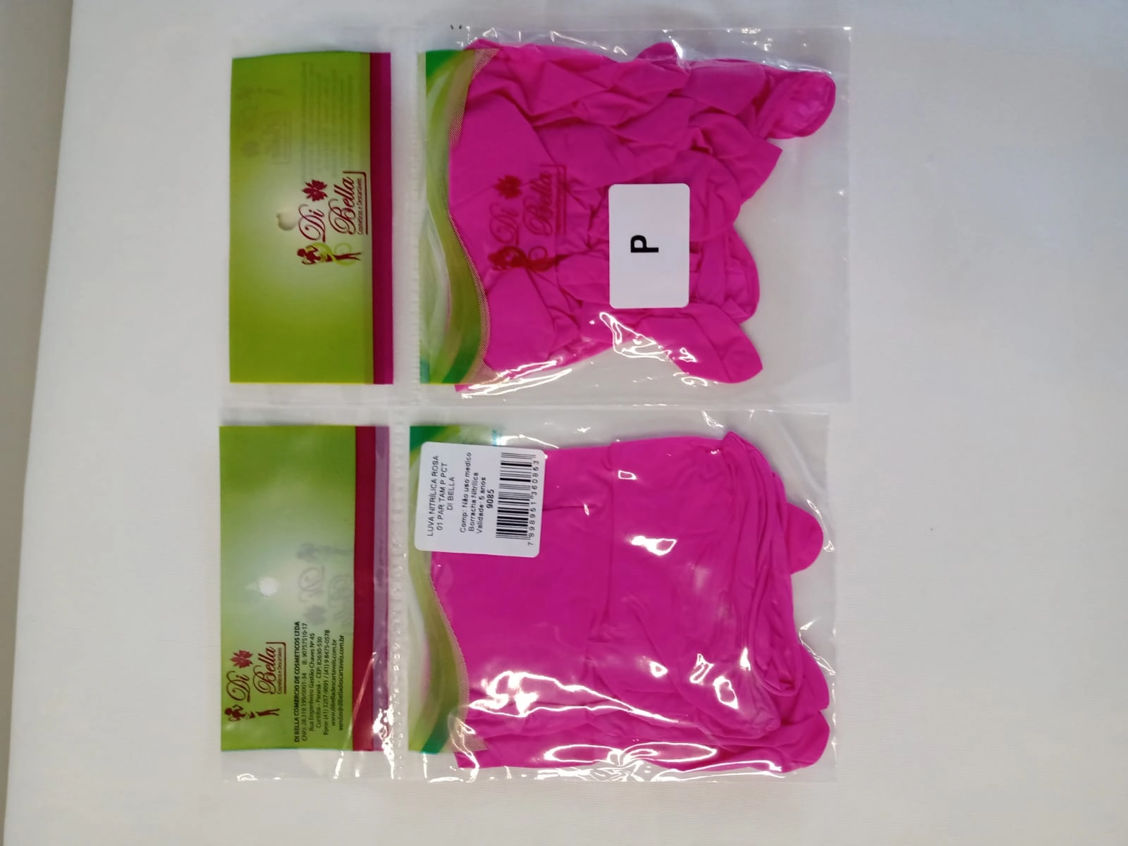 Luva Nitrilica Rosa Par P 97832 Di Bella