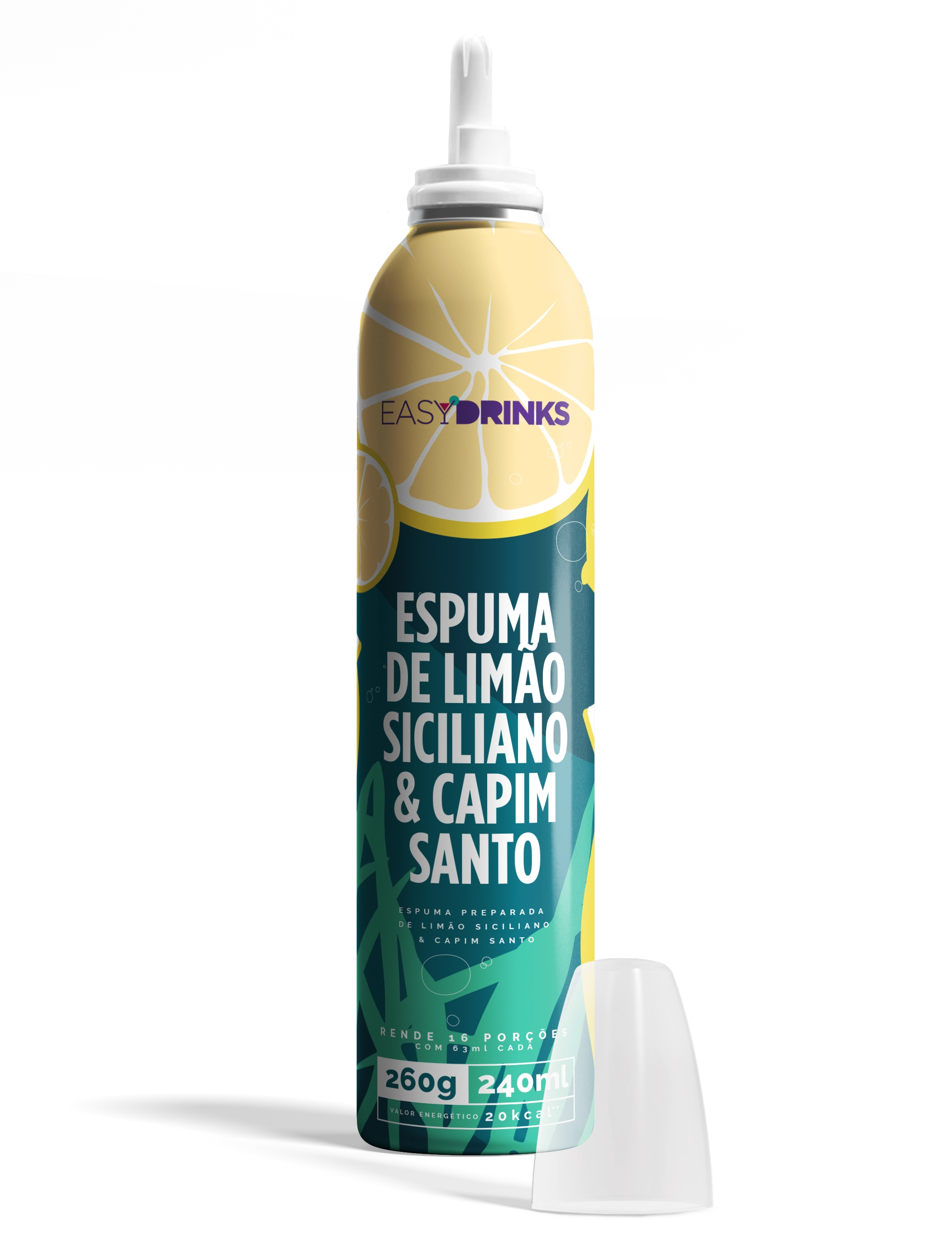 ESPUMA PREPARADA EASY DRINKS LIMAO SICILIANO E CAPIM SANTO SPRAY 240ML