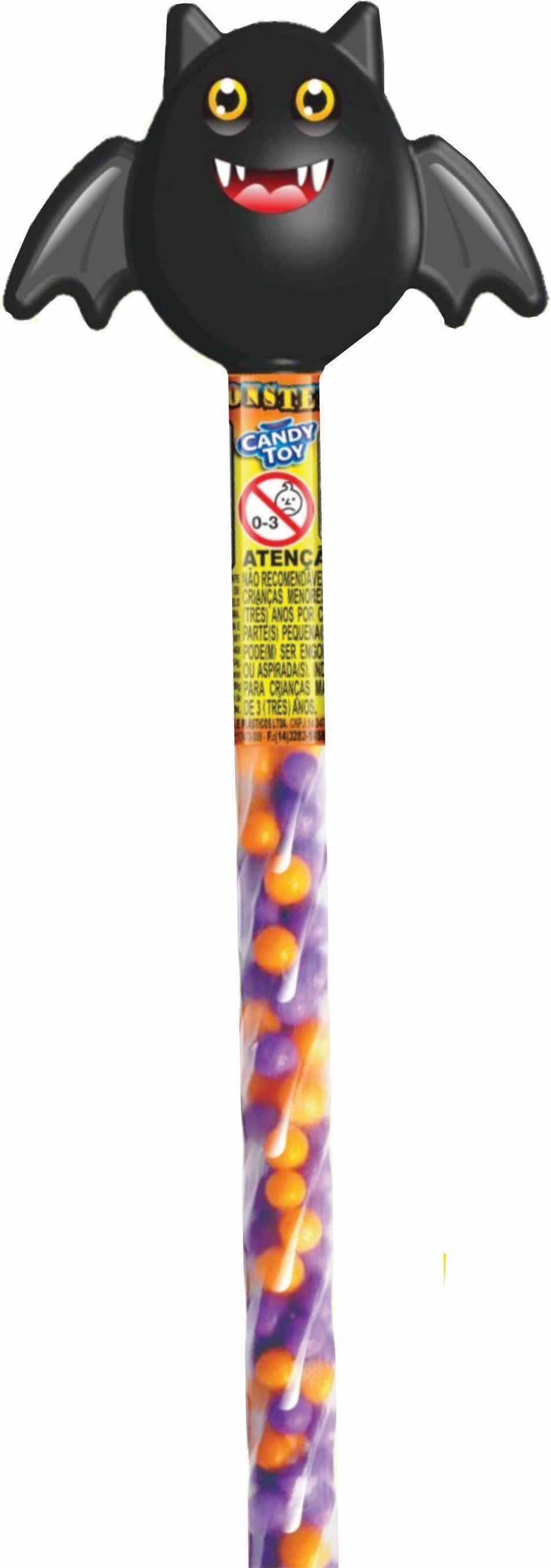Tubo Bala Sortidos Monsters Candy Toy 22g