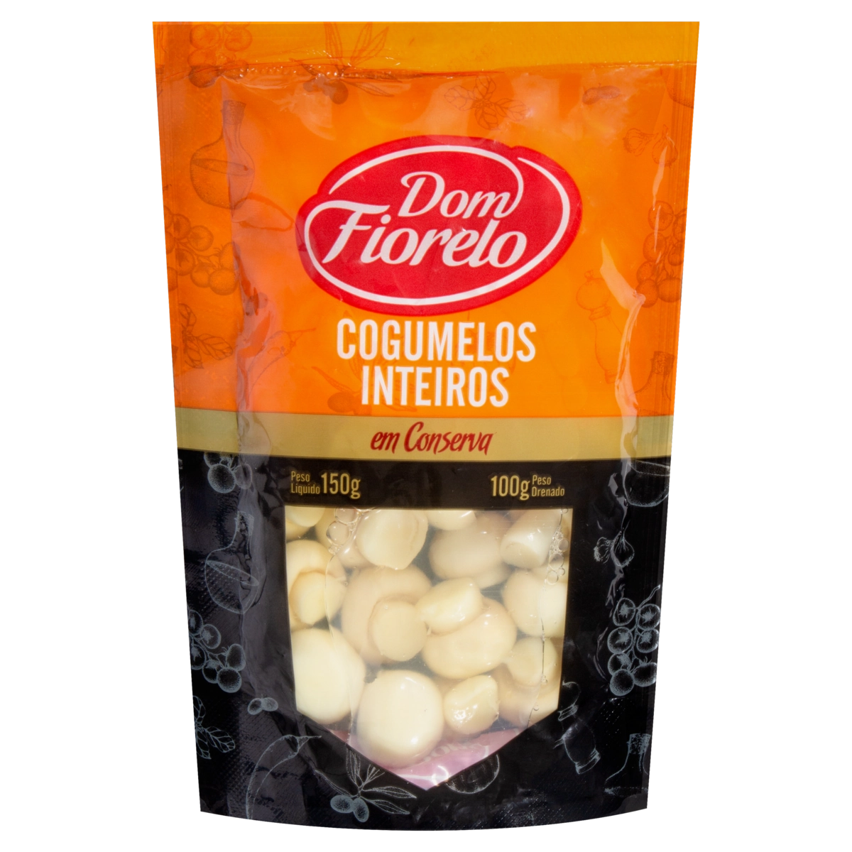 Cogumelo Champignon Em Conserva Inteiro Dom Fiorelo Sachê 100g