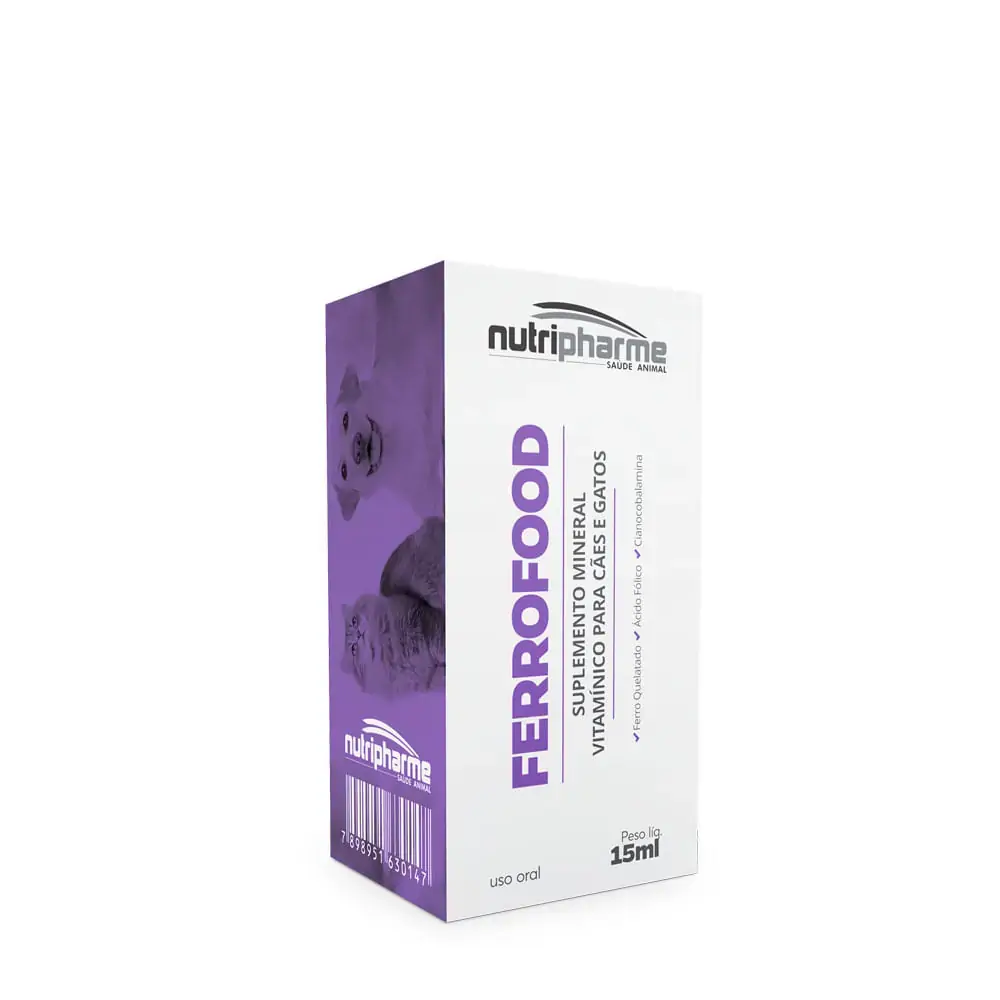 Suplemento para Cães e Gatos Ferrofood Líquido Nutripharme