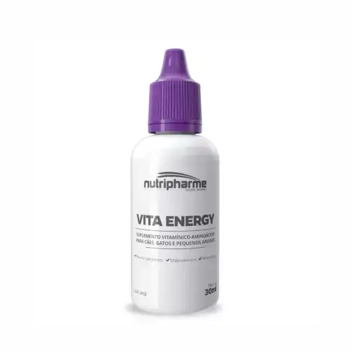 Supl. Vitamínico Aminoácido Cães Gatos Vita Energy - 30ml 250ml