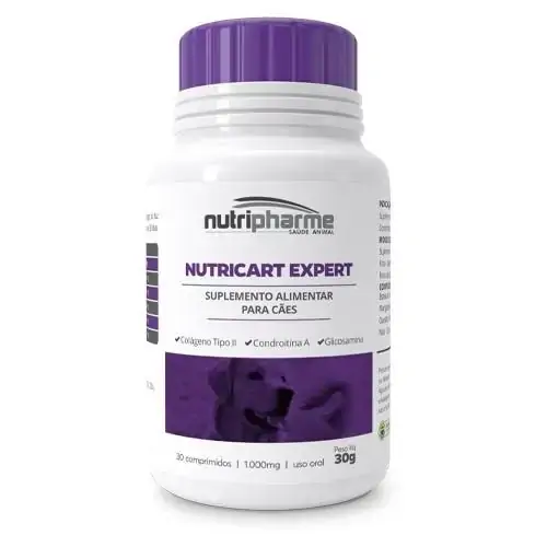 Supl. Alimentar Cães Nutricart Expert 1000 - 30 Cápsulas 30 Cápsulas