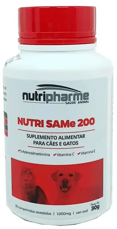 Supl. Alimentar Cães e Gatos Nutrisame 200 - 30 Comprimidos