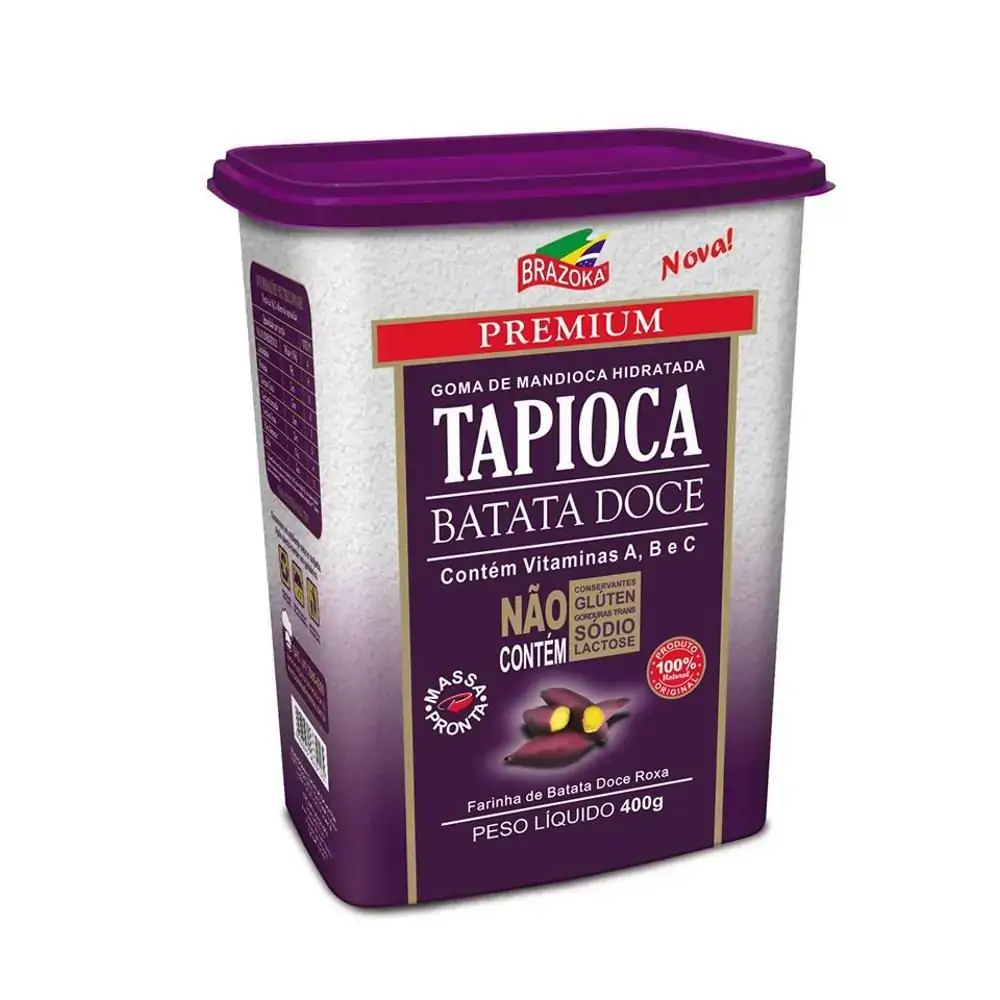 Tapioca Com Farinha De Batata Doce Roxa Brazoka 400g