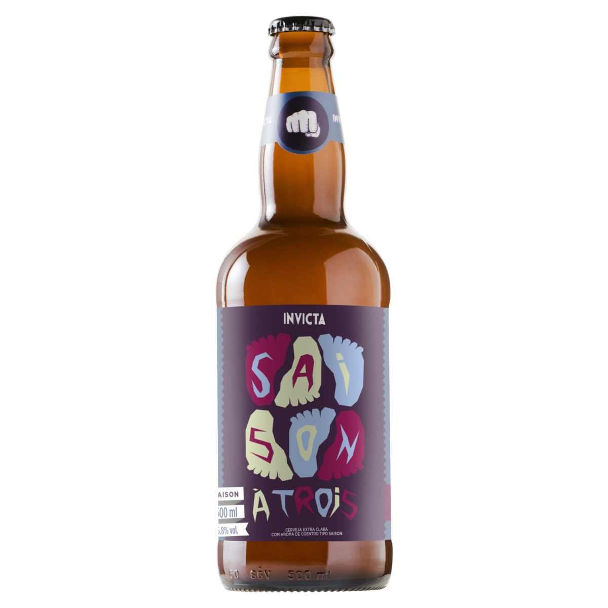Cerveja INVICTA Saison À Trois Garrafa 500ml