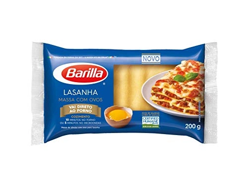 Massa Para Lasanha Barilla Caixa 2,8kg Com 14 Unidades