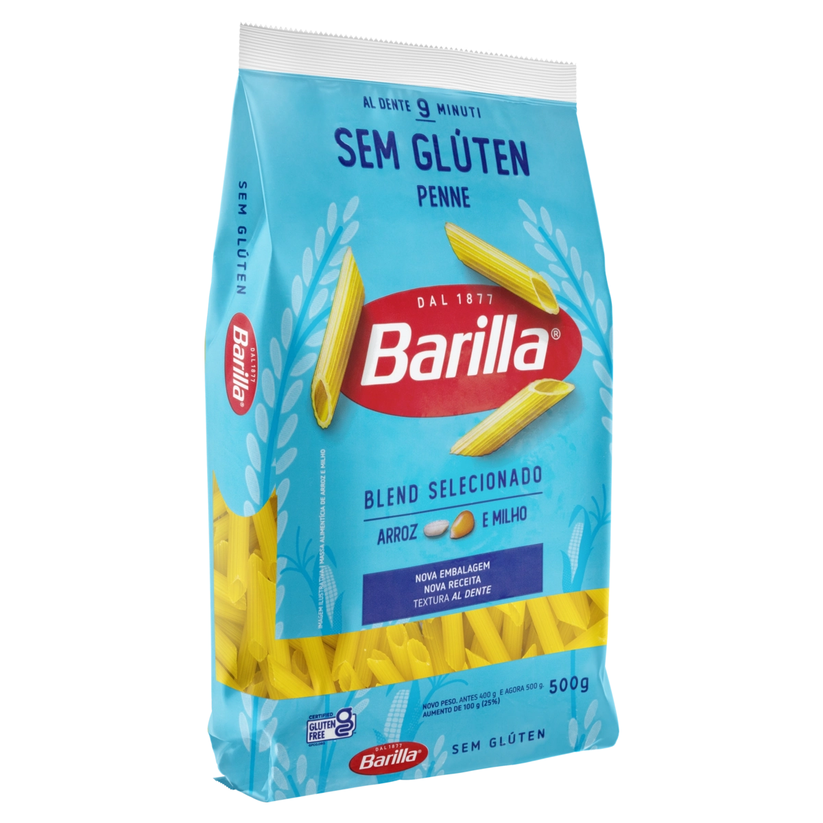 Macarrão De Arroz E Milho Penne Barilla Pacote 500g