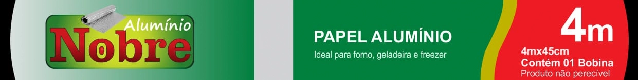 Papel Aluminio Nobre 4mx45cm