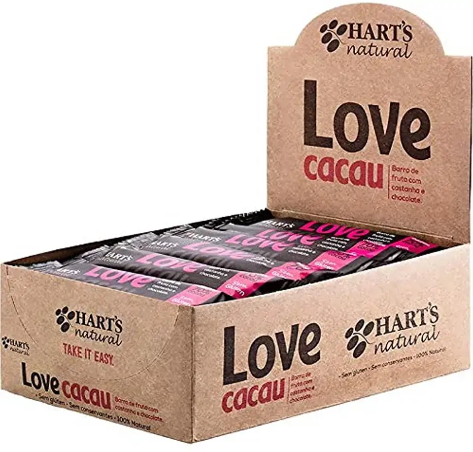 Cx C24 Love Cacau S/ Gluten De 35g Hart`s Natural