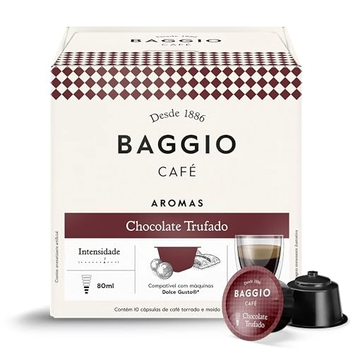 Café Em Cápsula Torrado E Moído Chocolate Trufado Baggio Aromas Caixa 85g 10 Unidades