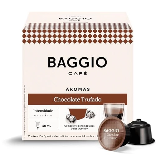 Café Em Cápsula Torrado E Moído Chocolate Trufado Baggio Aromas Caixa 70g 10 Unidades