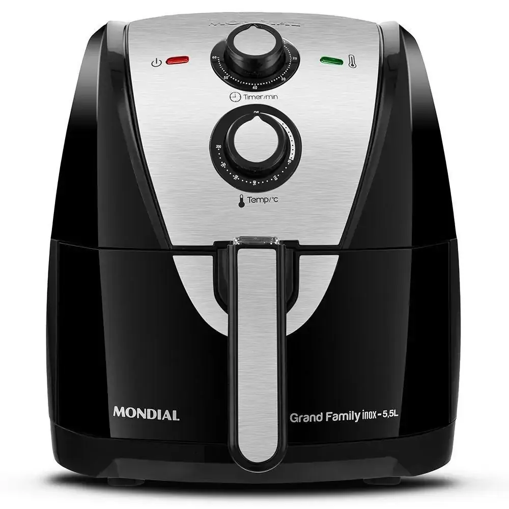 Fritadeira Elétrica Sem Óleo Mondial Grand Family 5,5 Litros Inox 220V AF-55I 69474-02 - 220v
