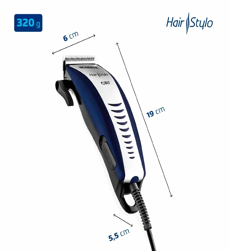 Aparador Mondial Hair Stylo CR7 Azul e Prata 110V