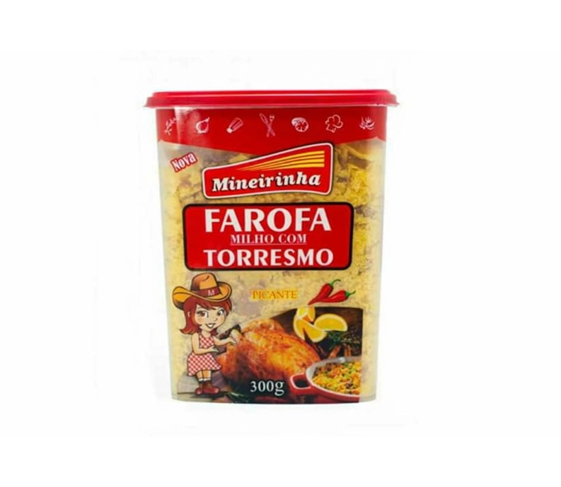 Farofa De Milho C/ Torresmo Picante Mineirinha 300g