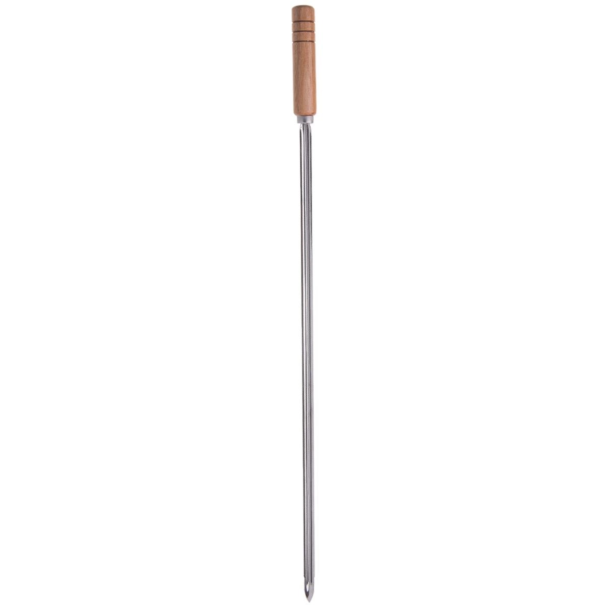 Espeto Simples Para Churrasco Domama Com Lâmina Em Aço Inox E Cabo De Madeira 85cm