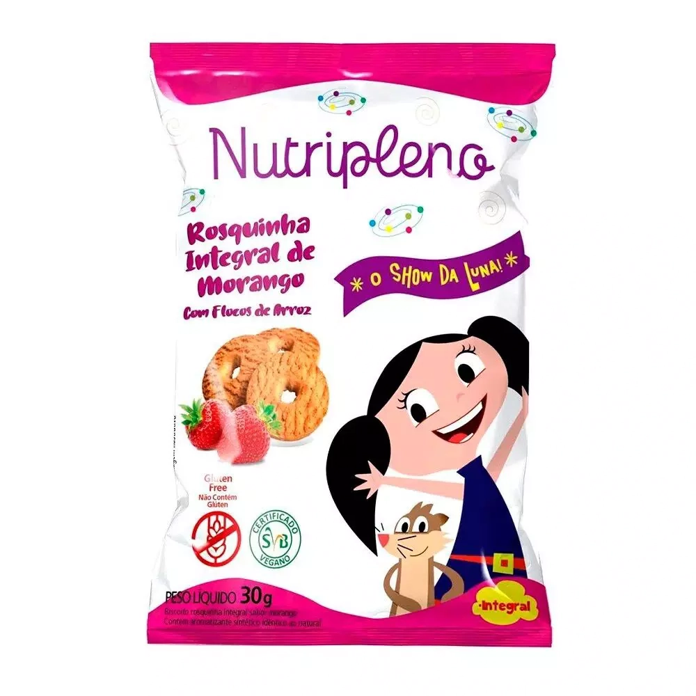 Show Da Luna Rosquinha Integral De Morango 30g Nutripleno