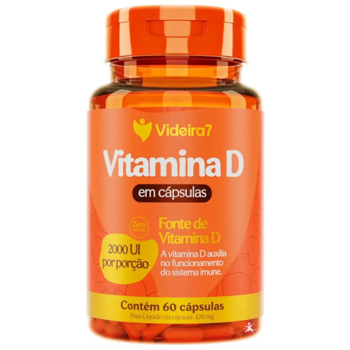VITAMINA D 2000UI POR CAPSULA COLECALCIFEROL(D3) 1 AO DIA 60 CAPSULAS - VIDEIRA 7
