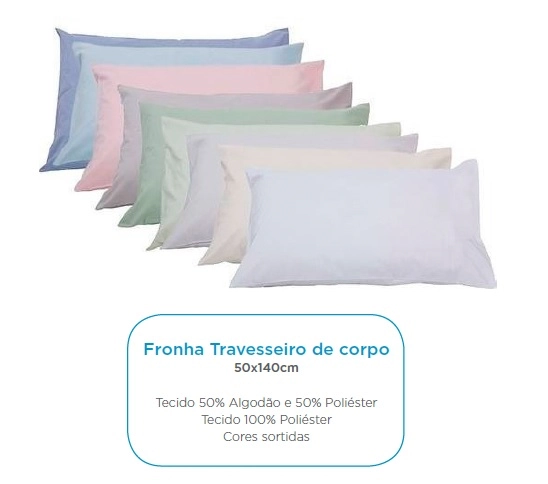 Fronha Travesseiro Corpo Cores Mescladas 1234 Fibram