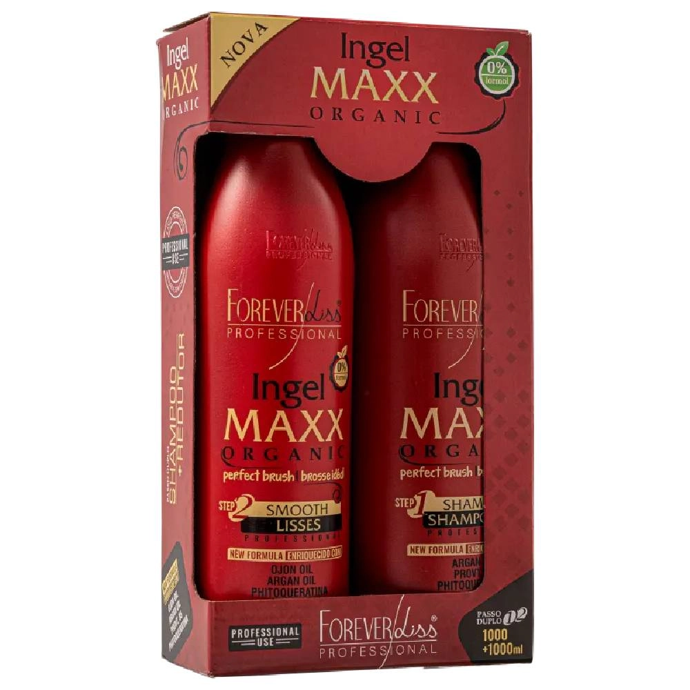 KIT ESCOVA PROGRESSIVA INGEL MAXX FOREVER LISS 2X1 1000 ML