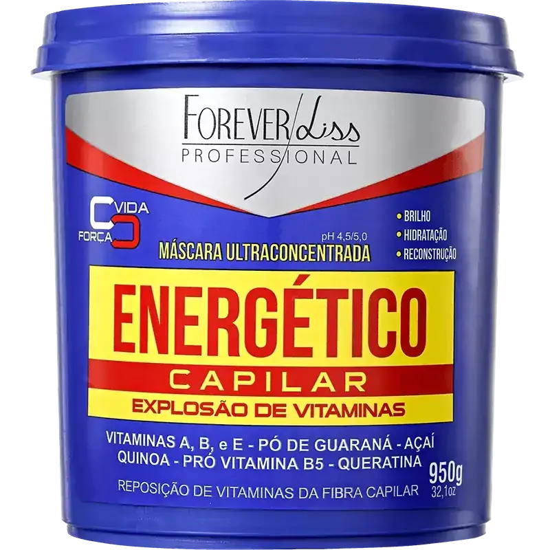 Forever Liss Energético Capilar - Máscara Explosão de Vitaminas 950g