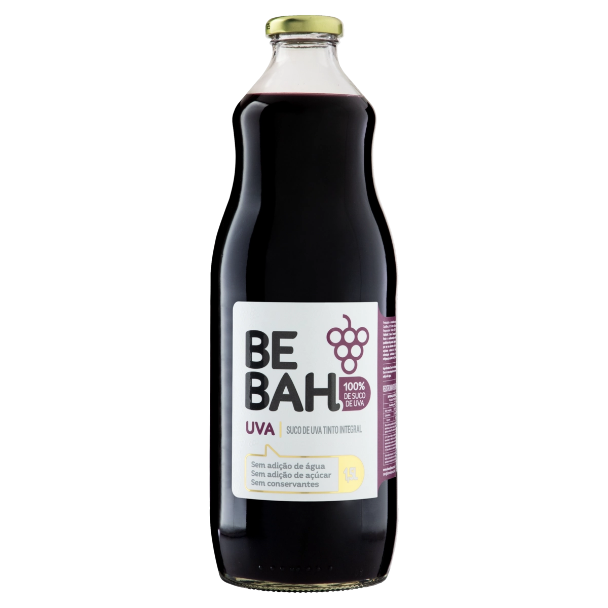Suco Integral Uva Tinto Bebah Garrafa 1,5l