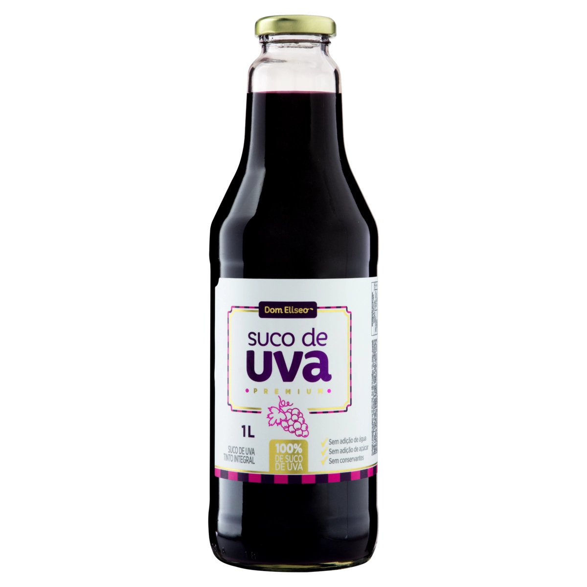 Suco Integral Uva Tinto Dom Eliseo Premium Garrafa 1l