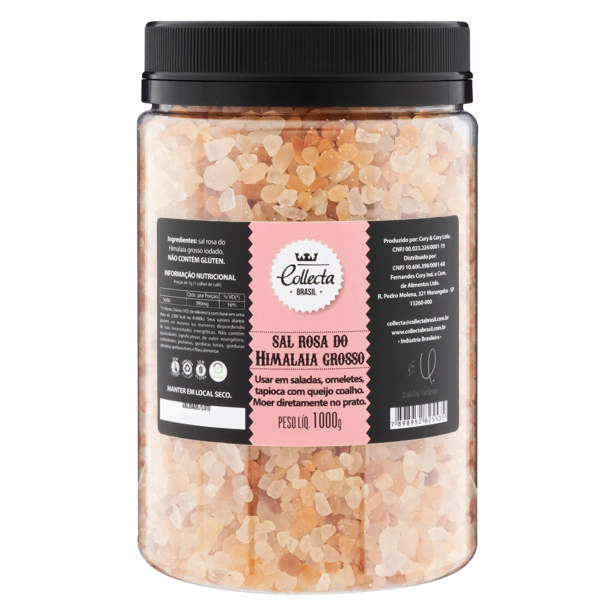 Sal Rosa Do Himalaia Grosso Collecta Brasil Pote 1000g