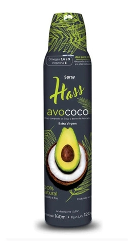 Hass Spray Oleo Avococo Ext. Virgem 160ml