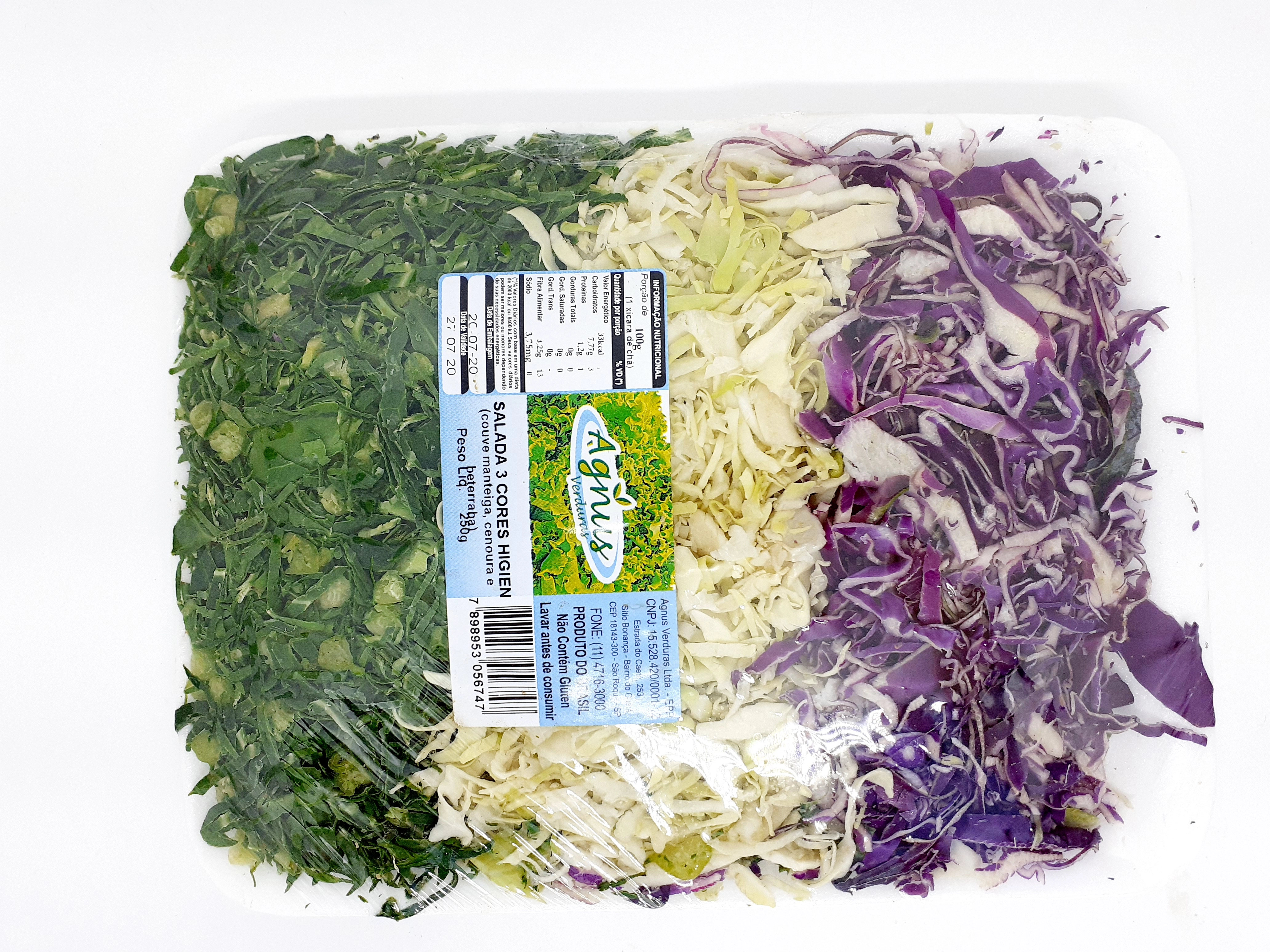 Salada 3 Cores Higienizada Agnus Unidade