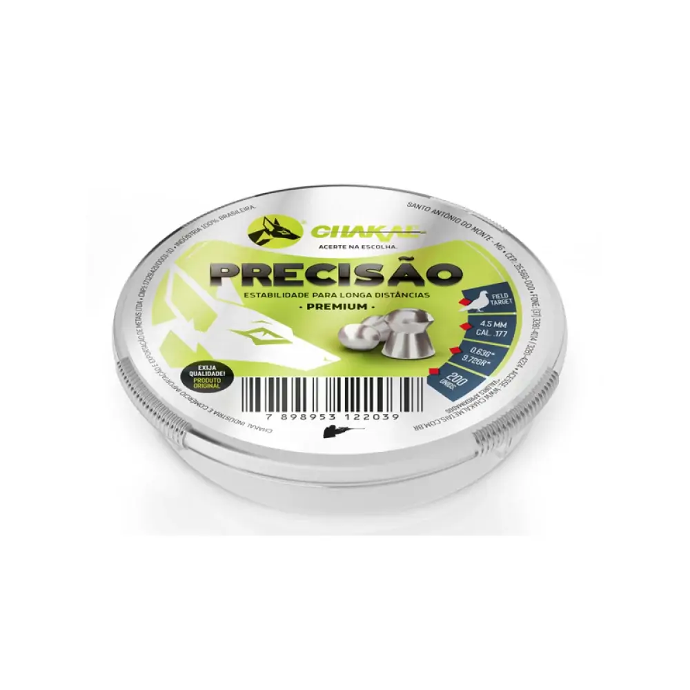 Chumbinho Esping.4,5 Chakal.200u Precisao