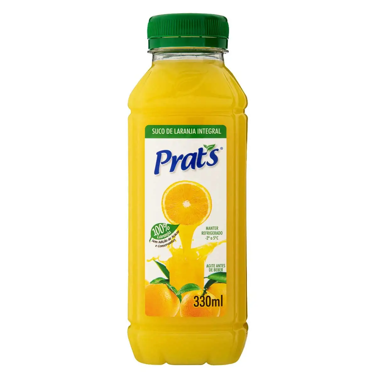 Suco Integral Laranja Prat's Garrafa 330 ml