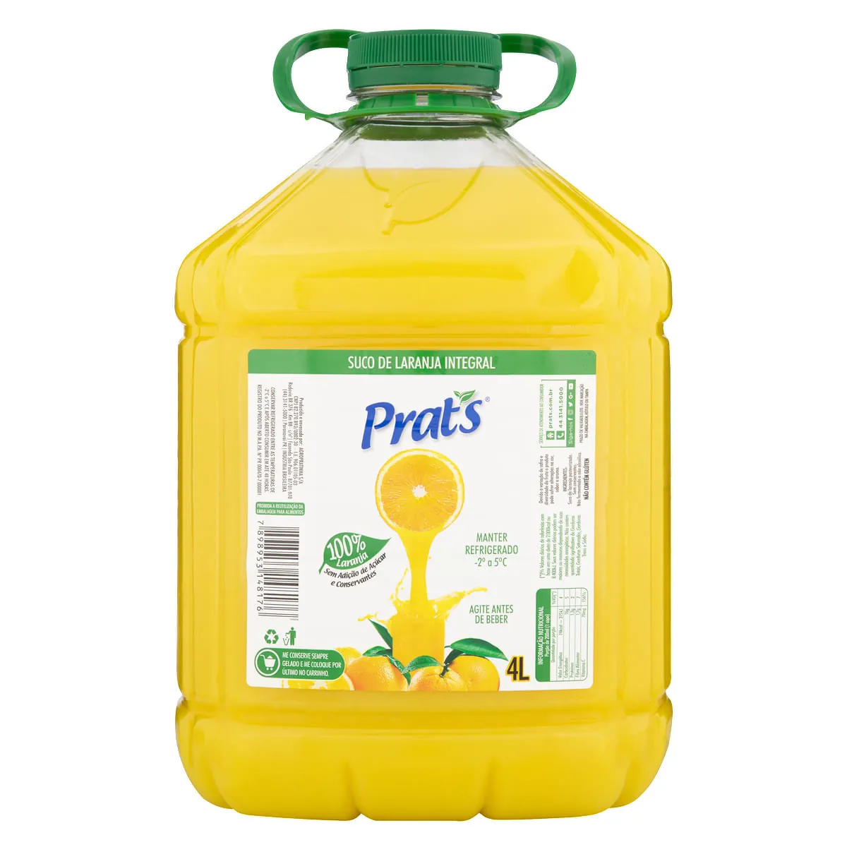 Suco Integral Laranja Prats 4 L
