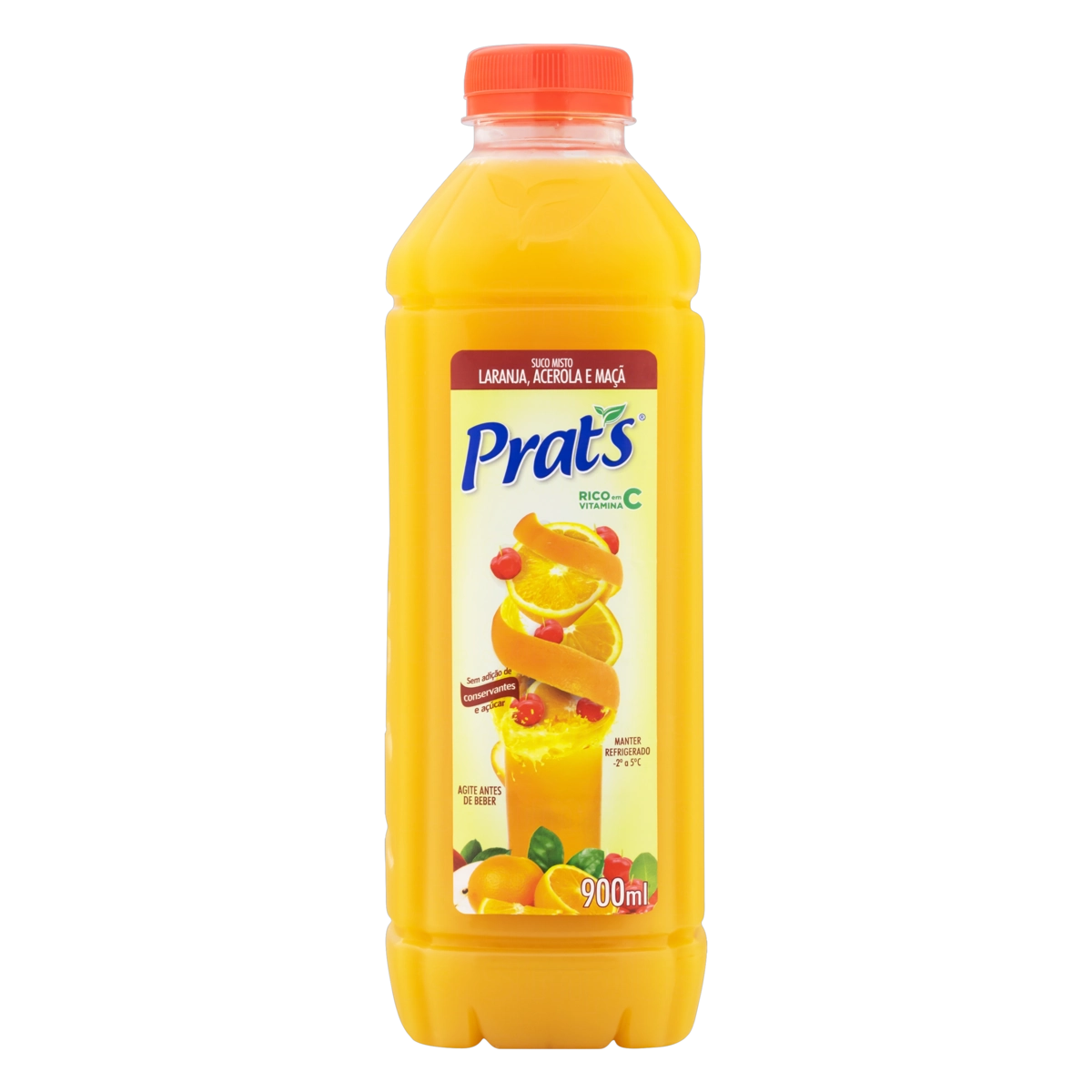 Suco Laranja, Acerola E Maçã Prats Garrafa 900ml