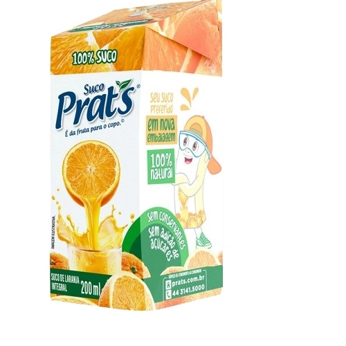 Suco Integral Laranja Prats Caixa 200ml