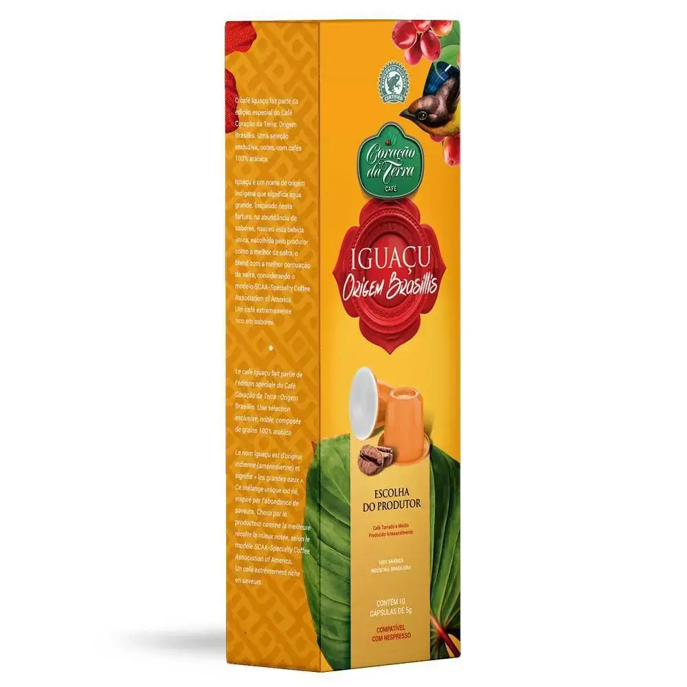 Cafe Espresso Especial Origem Brasilis Iguacu Com 10 Caps Coração Da Terra