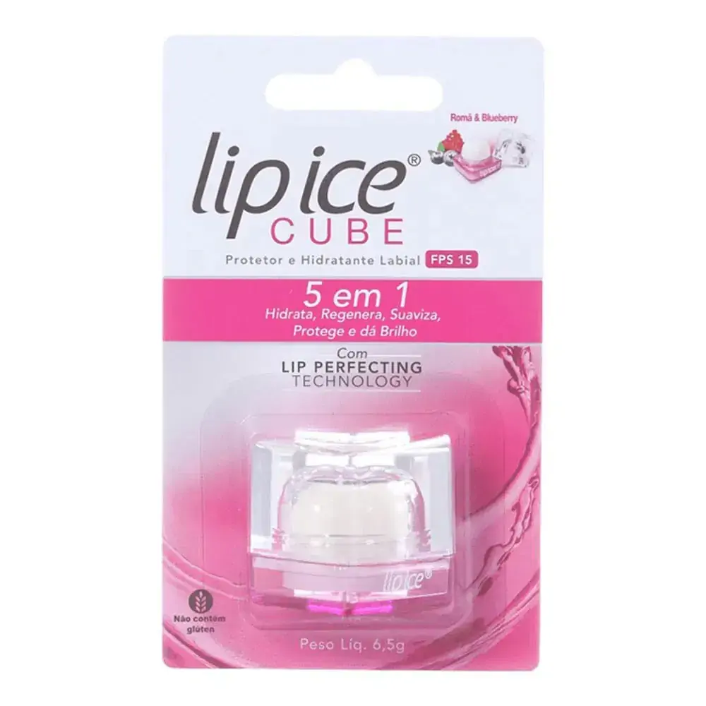 Lip Ice Cube Protetor Labial Romã E Blueberry FPS15