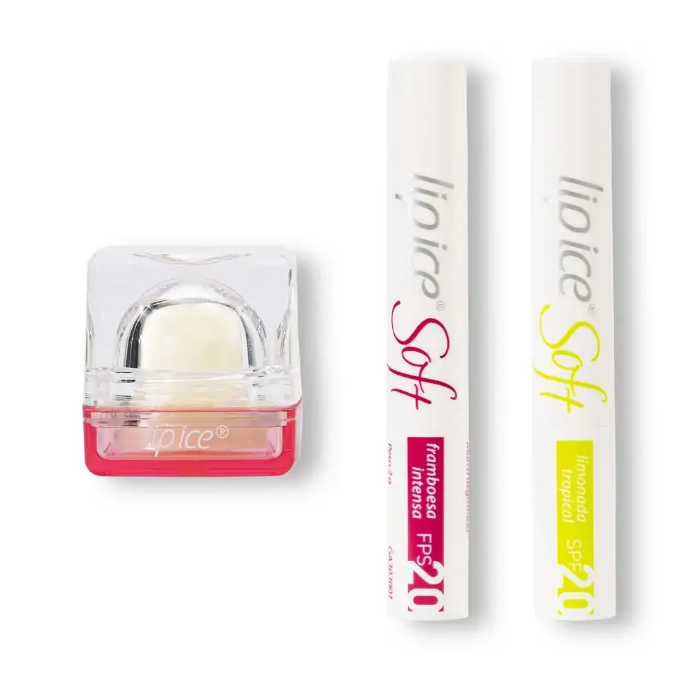 Protetor Labial Cube Morango + Pack Soft Limonada & Framboesa Grátis