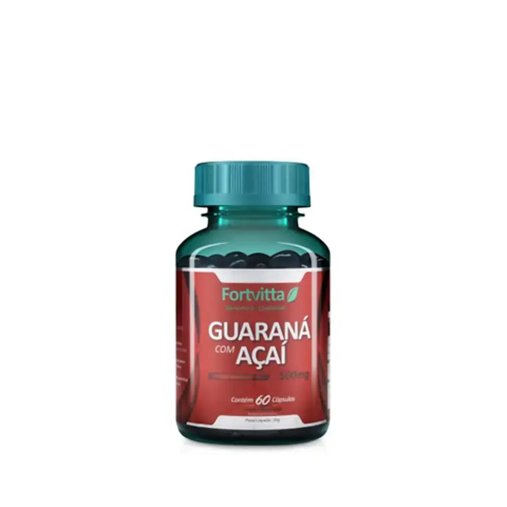 Guaraná Com Açaí 500mg 60cáps Fortvitta