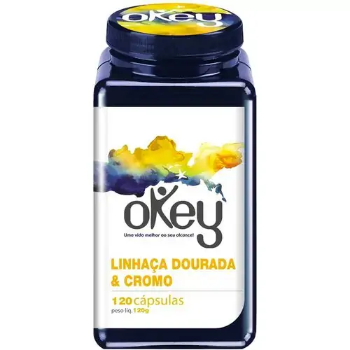 Linhaca Dourada E Cromo 120caps Okey