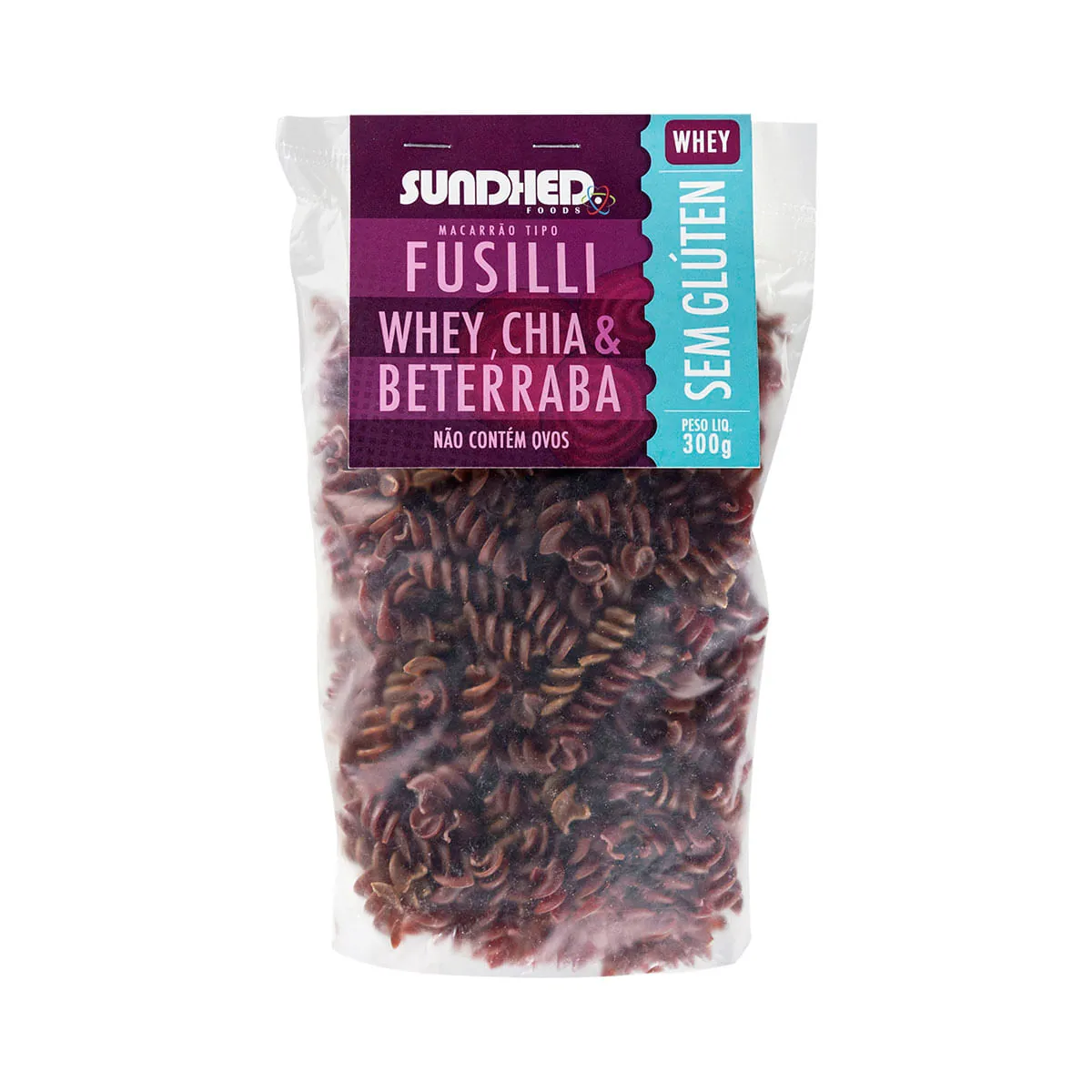 Macarrão Fusili Whey Chia Beterraba Sem Glúten 300g