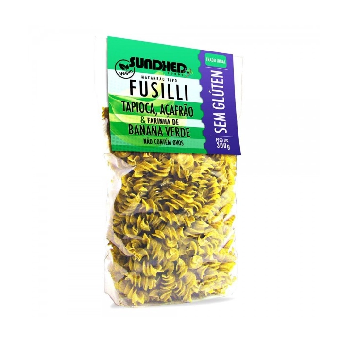 Fusilli Tapioca, Açafrão e Farinha Banana SUNDHED 300G
