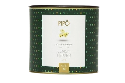 Pipoca Salgada Sabor Lemon Pepper Lata 26g Pipó