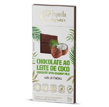 Tablete Chocolate 42 Cacau Ao Leite De Coco 80g