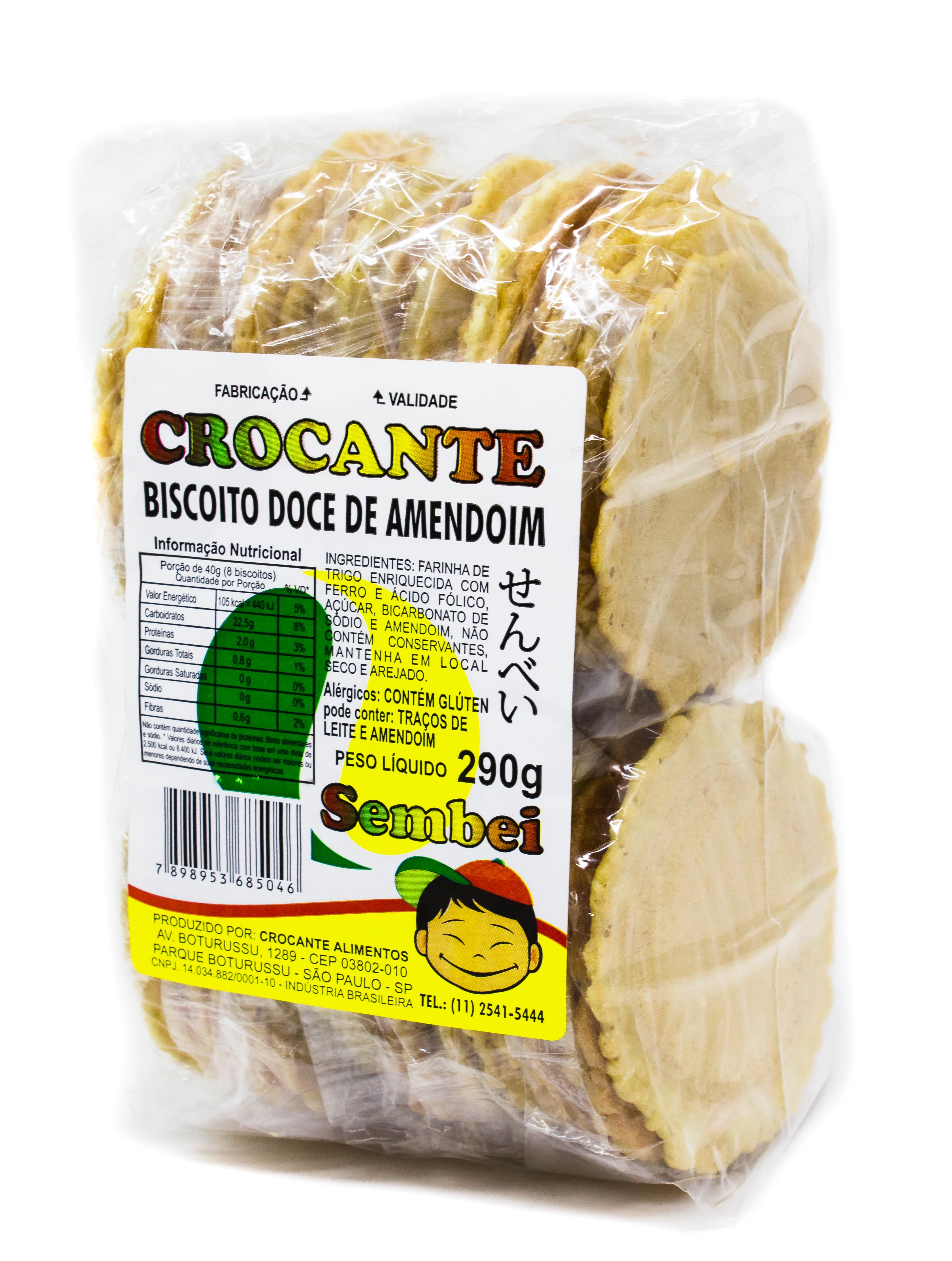 Biscoito Sembei Crocante C/amendoim 290g