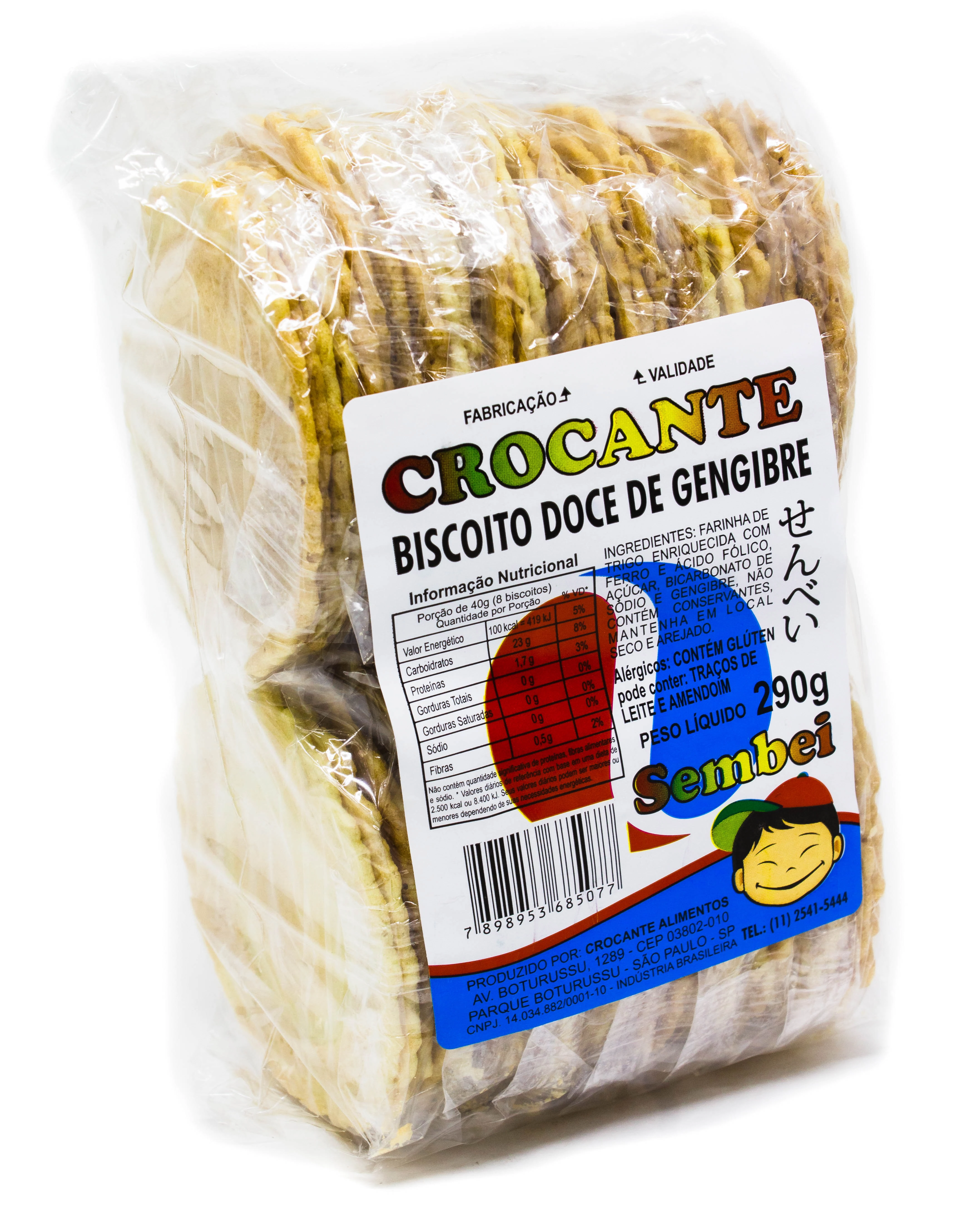 Biscoito Sembei Crocante C/gengibre 290g